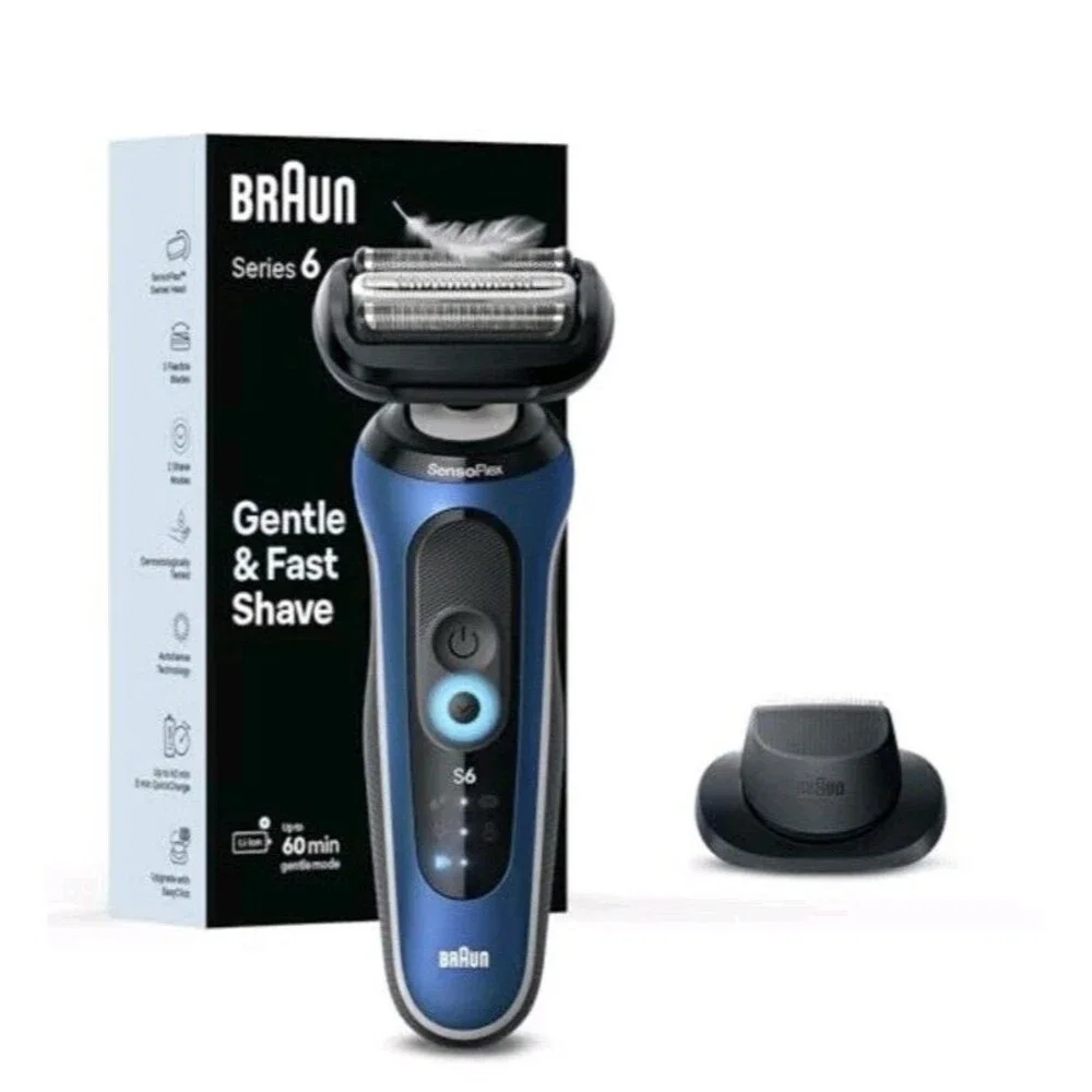 Braun Electric Shaver for Men Series 6 6120s Wet & Dry Shave Turbo & Gentle